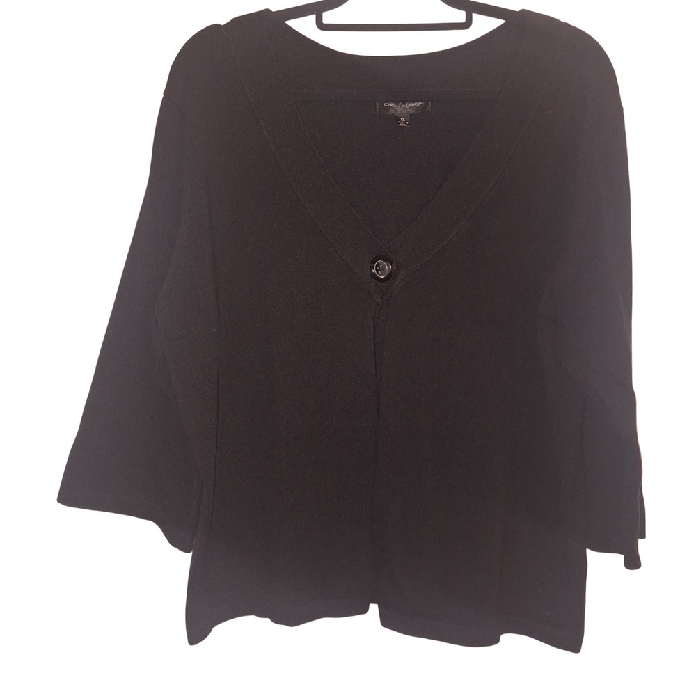 Cable & Gauge Women's Size XL Grunge Goth Whimsygoth 3/4 Sleeve Sweater Cardigan